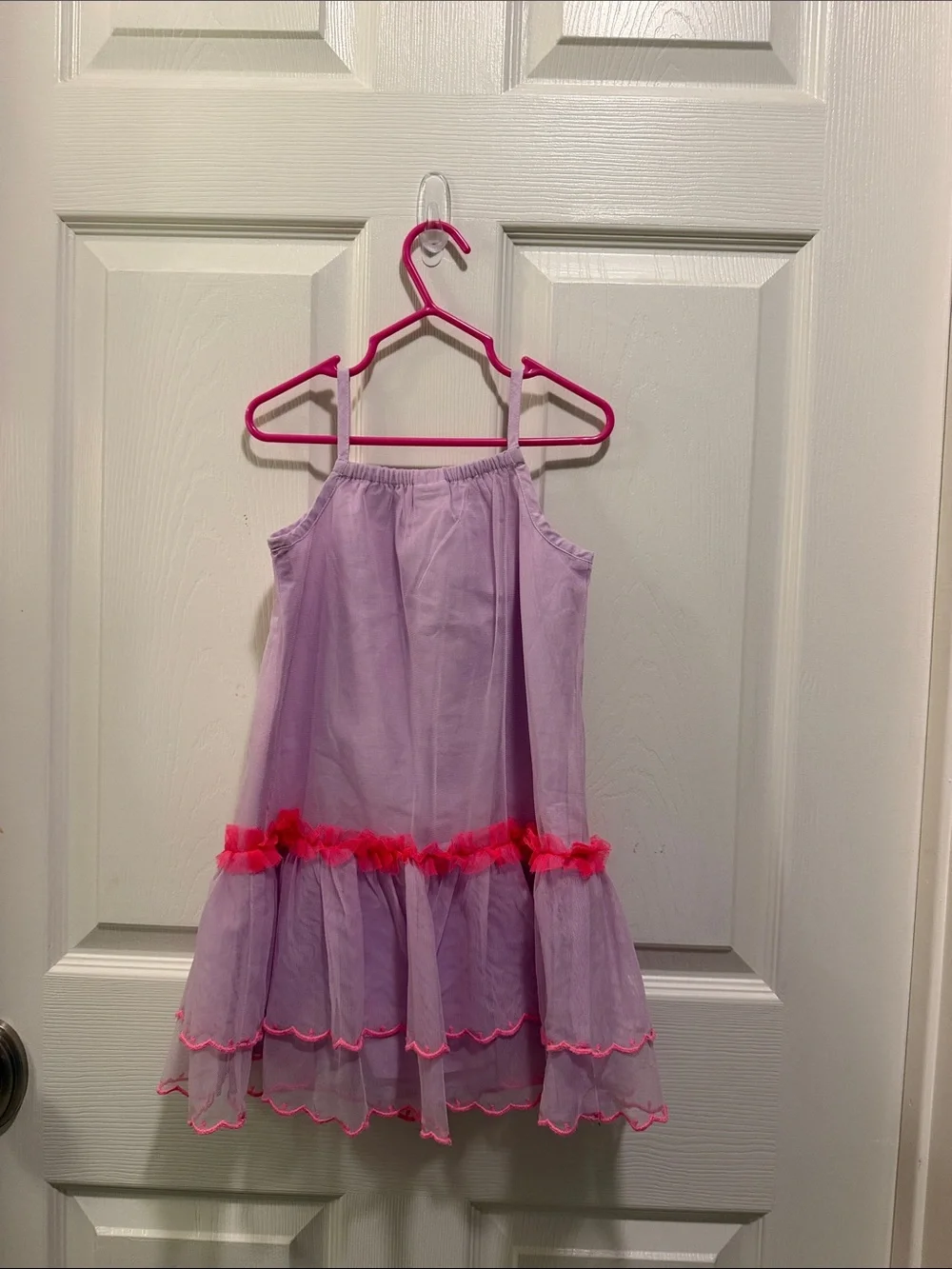 GAP Lilac Tulle Costume Dress with Bright Pink Trim